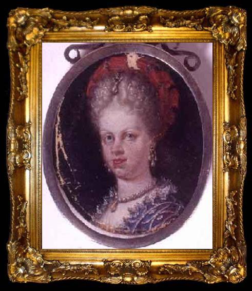 framed  Miguel Ximenez Portrait of Maria Luisa of Savoy, ta009-2
